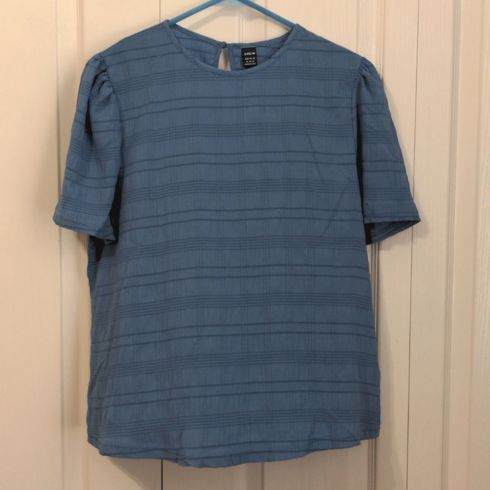 SHEIN Ladies' Blouse Dusty Blue